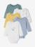 Pack of 5 long-sleeved bodysuits for baby boys ecru 