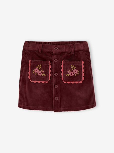 Short skirt for girls plum 