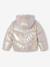Warm puffer jacket for girls pale pink 