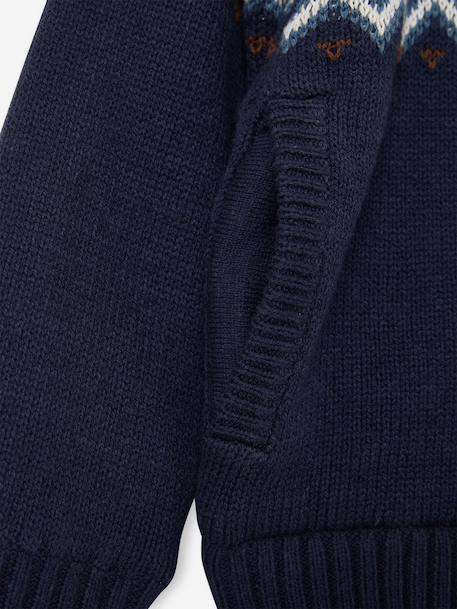 Hooded cardigan for boys navy blue 