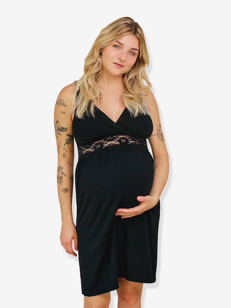 Maternity nightdress by CARRIWELL black 