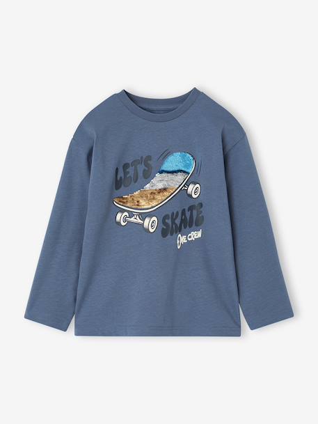 Long-sleeved T-shirt for boys medium blue 