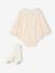 Newborn jumpsuit and tights set ecru 