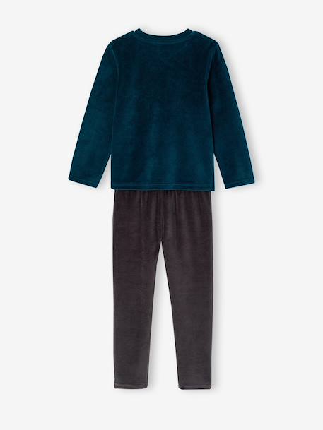 Pack of 2 velour pyjamas for boys anthracite 