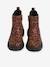 Zip-up boots for girls marl brown 