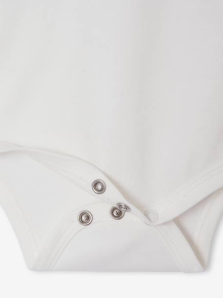 Pack of 5 long-sleeved bodysuits for baby boys ecru 