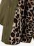 Hooded Parka with Faux Fur Lining for Girls black+dark green+dusky pink+plum 