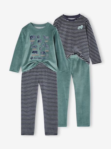 Pack of 2 pyjamas for boys navy blue 