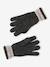 Girls knit hat, snood and gloves set anthracite 