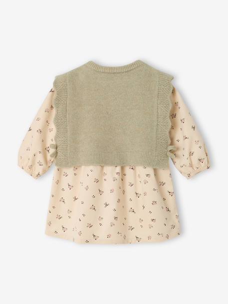 Dress and jumper set for baby girls vanilla 