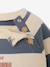 Striped Fleece Sweatshirt for Babies fir green+grey blue+striped green+tomato red 
