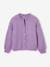 Long-sleeved knitted cardigan for girls ecru+lavender+sage green 