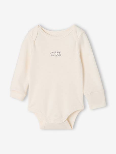 Pack of 5 newborn long-sleeved bodysuits sage green 