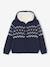 Hooded cardigan for boys navy blue 