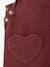 Pinafore dress for girls green+mauve 