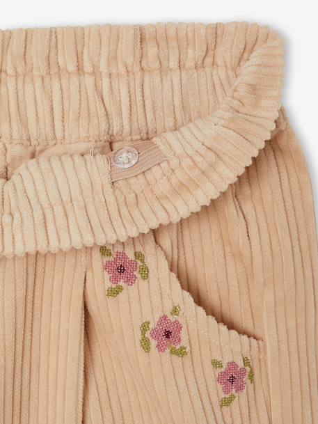Corduroy shorts for girls vanilla 
