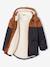 Technical Parka with Hood for Boys BROWN MEDIUM SOLID WITH DESIGN+hazel 