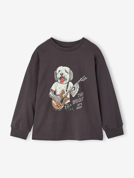 Long-sleeved T-shirt for boys slate grey 