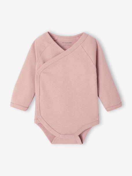 Pack of 5 Bodysuits for Newborns pale pink 