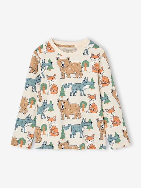 2-piece long-sleeved pyjamas for boys ecru 