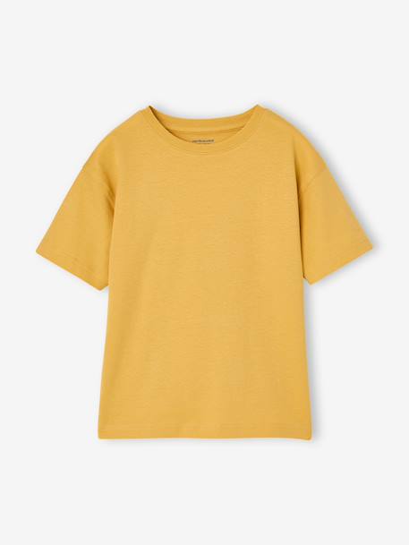 Pack of 3 short-sleeved T-shirts for boys ochre 