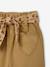 Wide-Leg Coloured Trousers with Tie Belt for Baby Girls beige+caramel+purple clover 