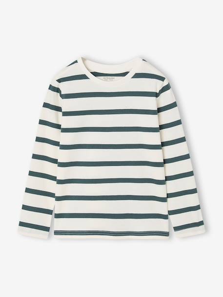 Pack of 3 long-sleeved T-shirts for boys caramel+lilac+rust+sage green 