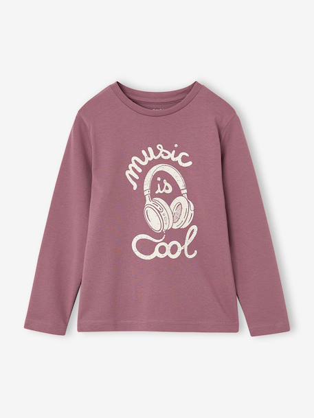 Pack of 3 long-sleeved T-shirts for boys caramel+lilac+rust+sage green 