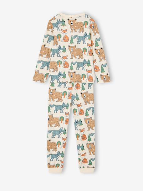 2-piece long-sleeved pyjamas for boys ecru 