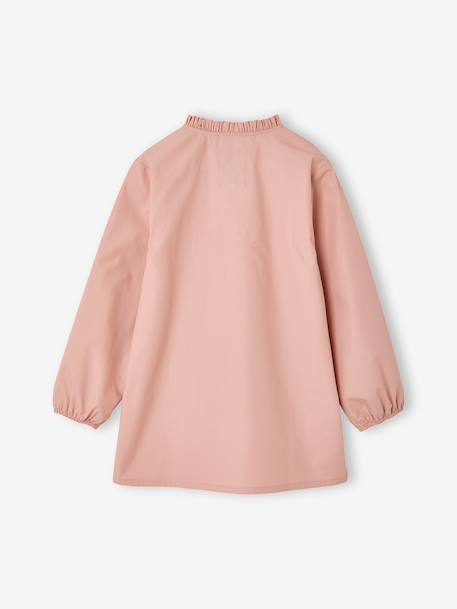 Customisable snap-fastening school smock for girls rosy 