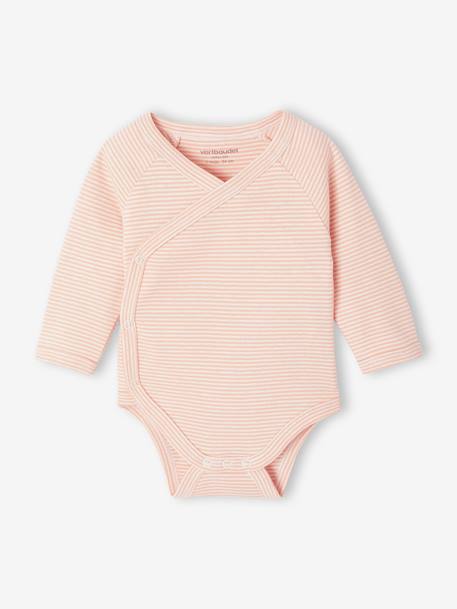Pack of 5 Bodysuits for Newborns pale pink 