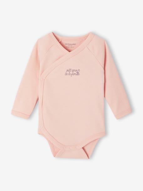 Pack of 5 Bodysuits for Newborns pale pink 