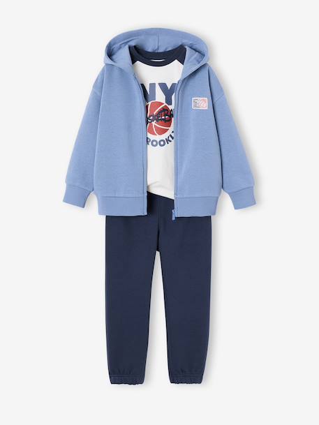 3-piece sports outfit for boys blue 