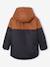 Technical Parka with Hood for Boys BROWN MEDIUM SOLID WITH DESIGN+hazel 