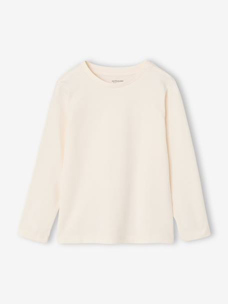 Pack of 3 long-sleeved T-shirts for boys caramel+lilac+rust+sage green 
