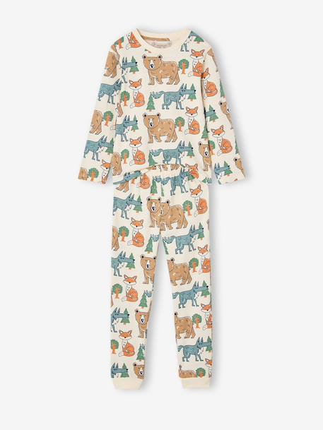 2-piece long-sleeved pyjamas for boys ecru 