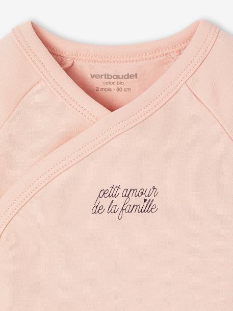 Pack of 5 Bodysuits for Newborns pale pink 
