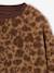 Sherpa sweatshirt with long sleeves for girls camel+ecru 
