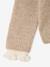 High-neck jumper for girls camel+old rose 