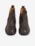 Leather elasticated boots for boys dark brown 