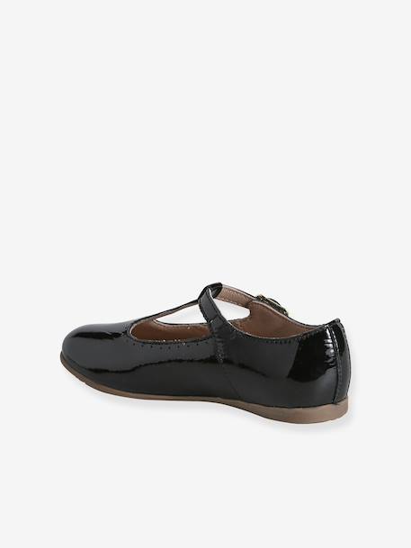 Ballet Pumps for Girls black+gold+printed beige 
