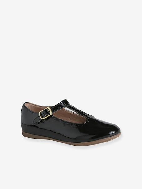 Ballet Pumps for Girls black+gold+printed beige 
