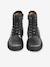 Lace-up zip boots for girls silver 