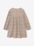 Long-sleeved dress for girls ecru+navy blue 