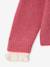 High-neck jumper for girls camel+old rose 