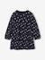 Long-sleeved dress for girls ecru+navy blue 