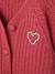Buttoned cardigan for girls ecru+old rose 