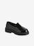 Synthetic loafers for girls black 