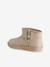 Zip-up textile boots for girls taupe 
