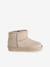 Zip-up textile boots for girls taupe 